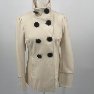 Back Rivet Wool Peacoat Fully Lined Small